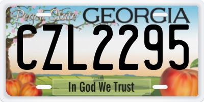 GA license plate CZL2295
