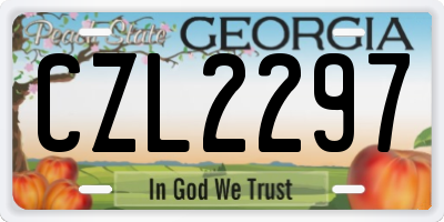 GA license plate CZL2297