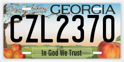 GA license plate CZL2370