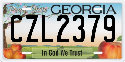 GA license plate CZL2379