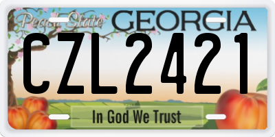 GA license plate CZL2421