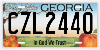 GA license plate CZL2440