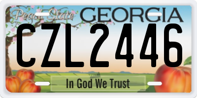 GA license plate CZL2446