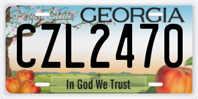 GA license plate CZL2470
