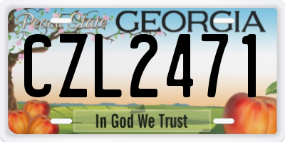 GA license plate CZL2471