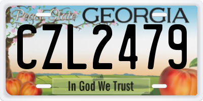 GA license plate CZL2479