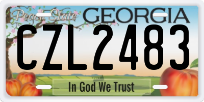 GA license plate CZL2483