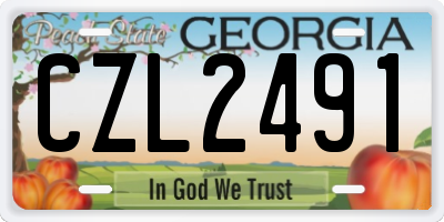 GA license plate CZL2491