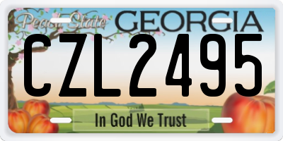GA license plate CZL2495