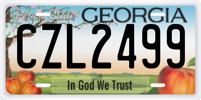 GA license plate CZL2499