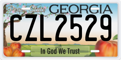 GA license plate CZL2529