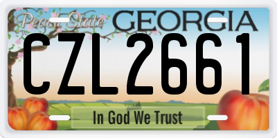 GA license plate CZL2661