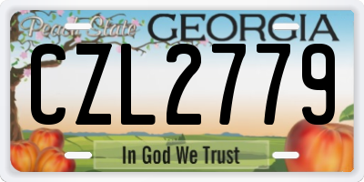 GA license plate CZL2779