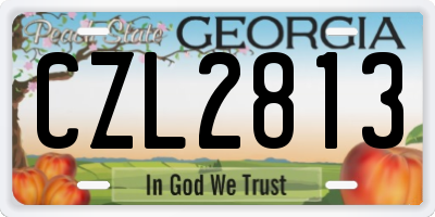 GA license plate CZL2813