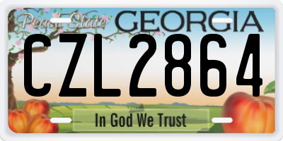 GA license plate CZL2864