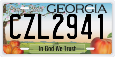 GA license plate CZL2941