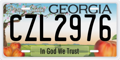 GA license plate CZL2976