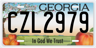 GA license plate CZL2979