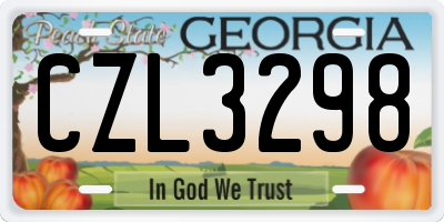 GA license plate CZL3298