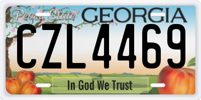 GA license plate CZL4469