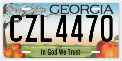 GA license plate CZL4470