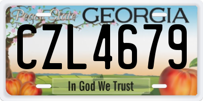 GA license plate CZL4679