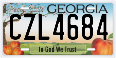 GA license plate CZL4684