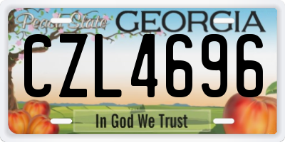 GA license plate CZL4696