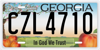 GA license plate CZL4710