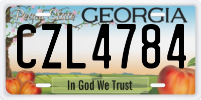 GA license plate CZL4784