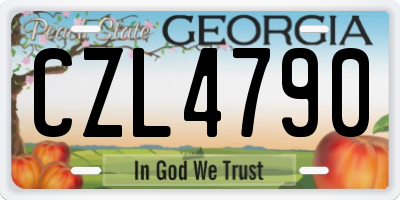 GA license plate CZL4790