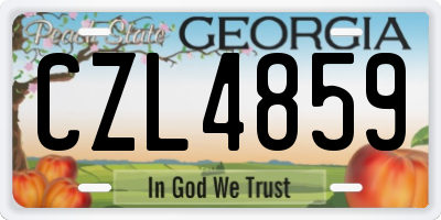 GA license plate CZL4859