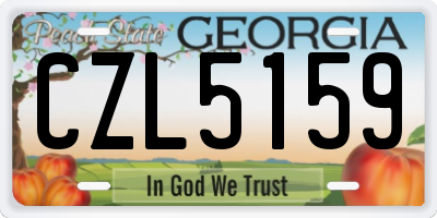 GA license plate CZL5159