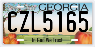 GA license plate CZL5165