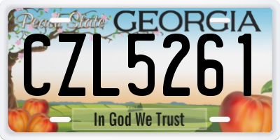 GA license plate CZL5261
