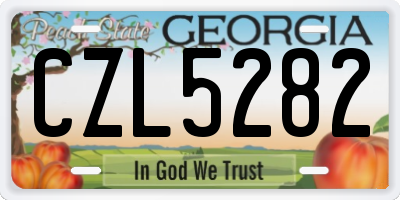 GA license plate CZL5282
