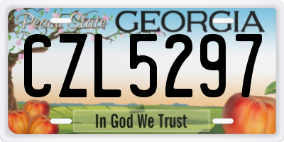 GA license plate CZL5297