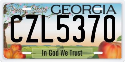 GA license plate CZL5370
