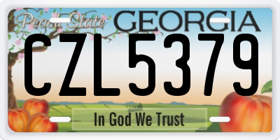 GA license plate CZL5379
