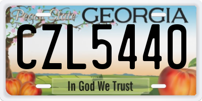 GA license plate CZL5440