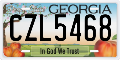 GA license plate CZL5468