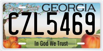 GA license plate CZL5469