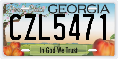 GA license plate CZL5471