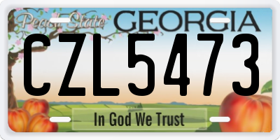 GA license plate CZL5473