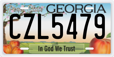 GA license plate CZL5479