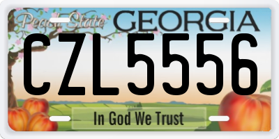 GA license plate CZL5556