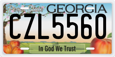 GA license plate CZL5560