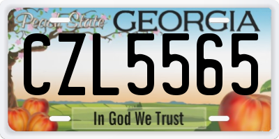 GA license plate CZL5565
