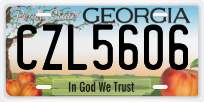 GA license plate CZL5606