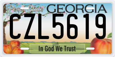 GA license plate CZL5619